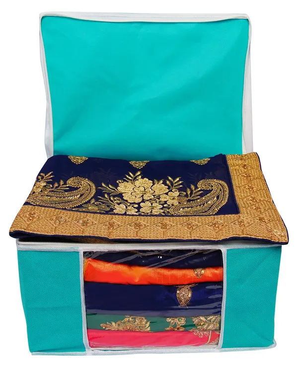 Solid_Color_Foldable_Storage_Bag_With_Zipper_Window_|_Large_Clothes_&_Blanket_Organizer_For_Wardrobe_|_Foldable_Royal_Print_Saree_Cover_Set_|_Saree_Bags_Saree_Covers_For_Storage,_Wardrobe_Organiser_|_Foldable_Saree_Clothes_Storage_Bag_Wardrobe_(Pack_Of_6)