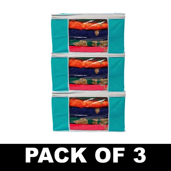 Solid_Color_Foldable_Storage_Bag_With_Zipper_Window_|_Large_Clothes_&_Blanket_Organizer_For_Wardrobe_|_Foldable_Royal_Print_Saree_Cover_Set_|_Saree_Bags_Saree_Covers_For_Storage,_Wardrobe_Organiser_|_Foldable_Saree_Clothes_Storage_Bag_Wardrobe_(Pack_Of_3)