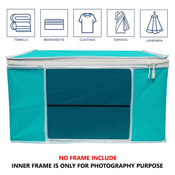 Solid_Color_Foldable_Storage_Bag_With_Zipper_Window_|_Large_Clothes_&_Blanket_Organizer_For_Wardrobe_|_Foldable_Royal_Print_Saree_Cover_Set_|_Saree_Bags_Saree_Covers_For_Storage,_Wardrobe_Organiser_|_Foldable_Saree_Clothes_Storage_Bag_Wardrobe_(Pack_Of_3)