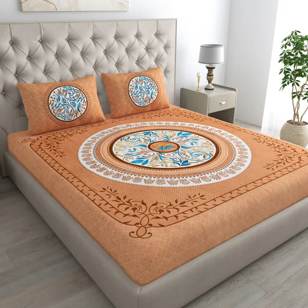 Queen_Size_Cotton_3D_Printed_Bedsheet_With_Pillow_Cover_TC_144