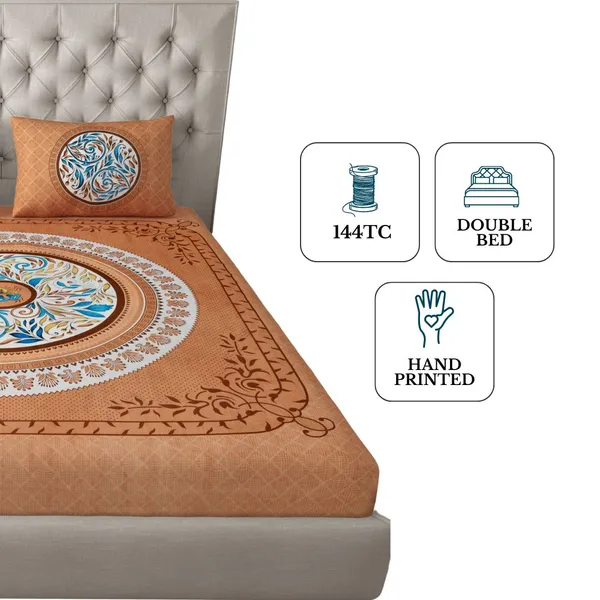 Queen_Size_Cotton_3D_Printed_Bedsheet_With_Pillow_Cover_TC_144