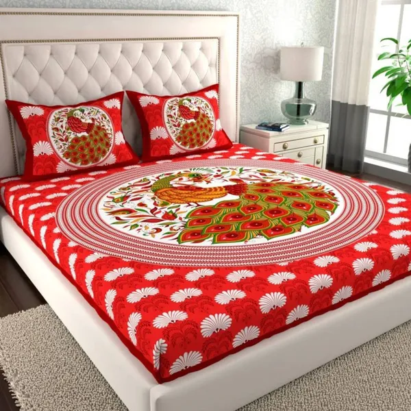 Queen_Size_Cotton_Floral_Bedsheet_With_Pillow_Cover_TC_144