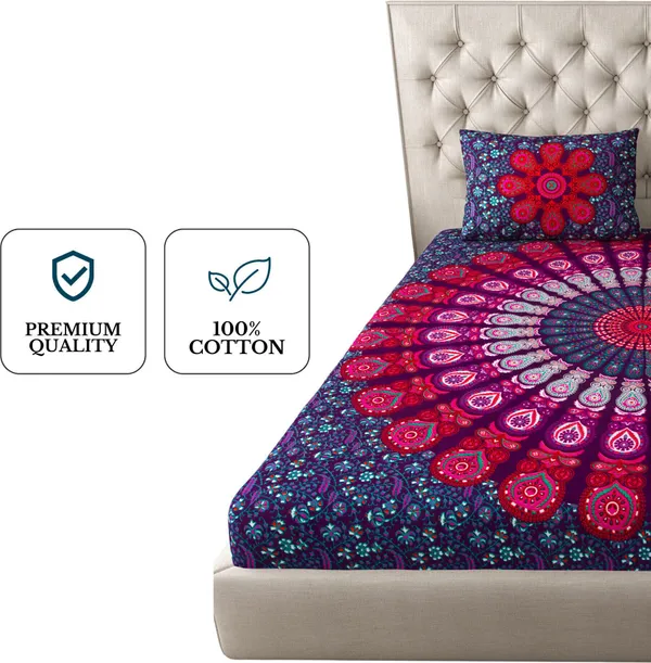 Queen_Size_Cotton_Printed_Bedsheet_With_Pillow_Cover_TC_144