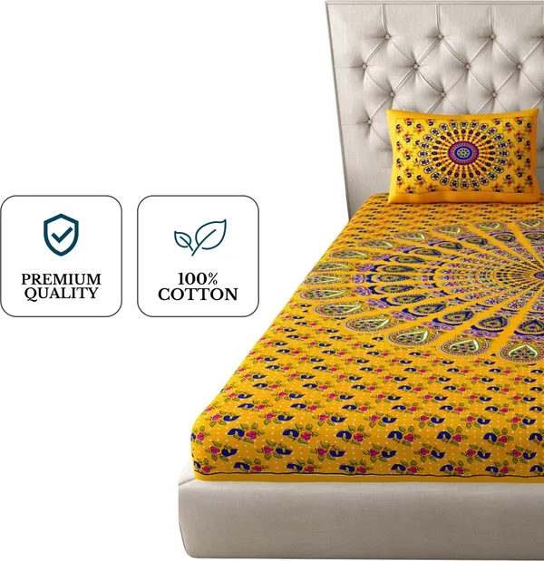 Queen_Size_Cotton_Printed_Bedsheet_With_Pillow_Cover_TC_144