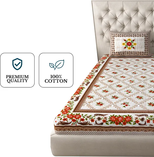 Queen_Size_Cotton_Floral_Bedsheet_With_Pillow_Cover_TC_144