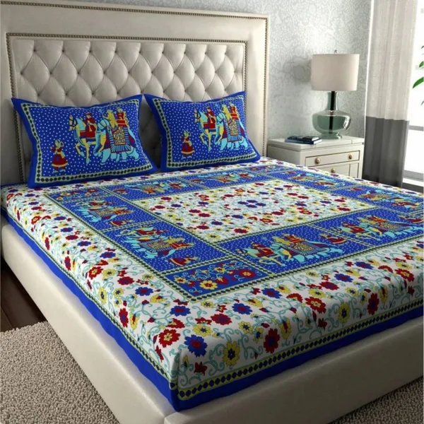 Queen_Size_Cotton_Jaipuri_Prints_Bedsheet_With_Pillow_Cover_144_TC