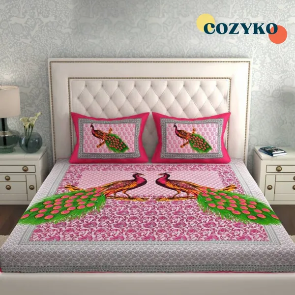 Queen_Size_Cotton_Jaipuri_Prints_Bedsheet_With_Pillow_Cover_TC_144