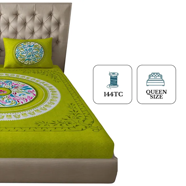 Queen_Size_Cotton_Printed_Bedsheet_With_Pillow_Cover_TC_144