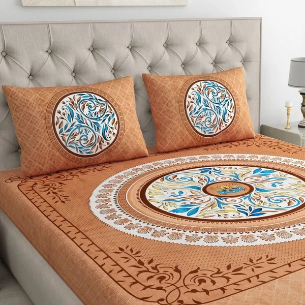Queen_Size_Cotton_3D_Printed_Bedsheet_With_Pillow_Cover_TC_144