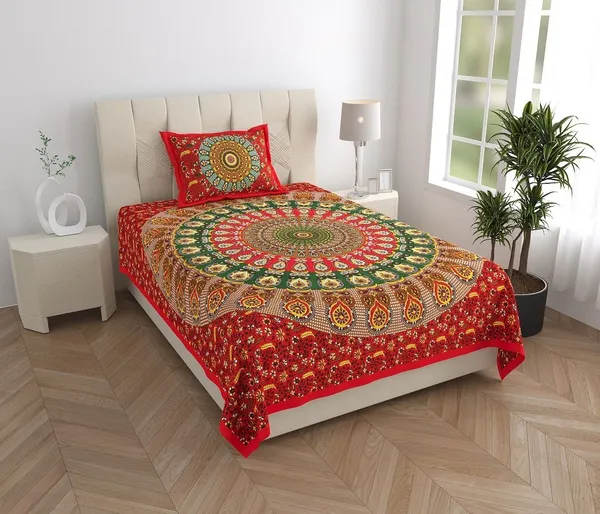 Single_Cotton_Jaipuri_Prints_Bedsheet_With_Pillow_Cover_TC_144