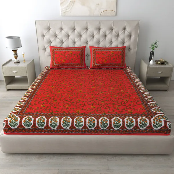 Queen_Size_Cotton_Printed_Bedsheet_With_Pillow_Cover_TC_144
