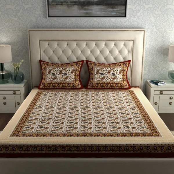 Queen_Size_Cotton_Jaipuri_Prints_Bedsheet_With_Pillow_Cover_TC_144