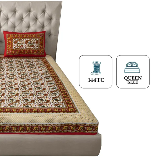 Queen_Size_Cotton_Jaipuri_Prints_Bedsheet_With_Pillow_Cover_TC_144