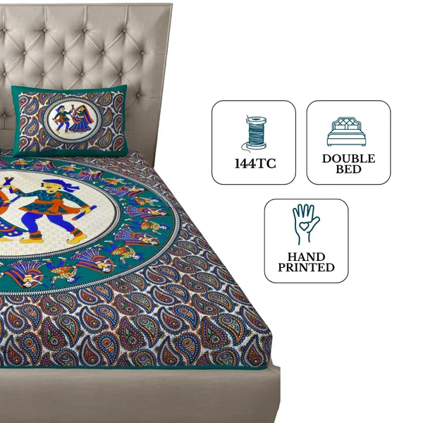 Queen_Size_Cotton_Floral_Bedsheet_With_Pillow_Cover_TC_144