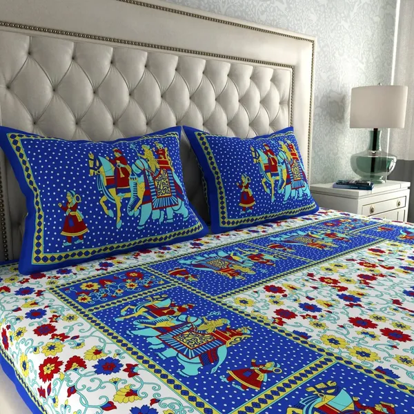 Queen_Size_Cotton_Jaipuri_Prints_Bedsheet_With_Pillow_Cover_144_TC