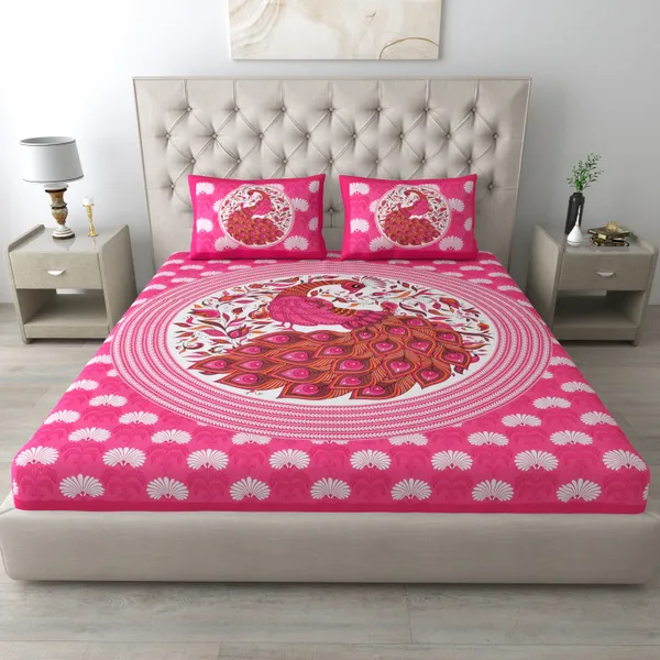 Queen_Size_Cotton_Jaipuri_Prints_Bedsheet_With_Pillow_Cover_TC_144