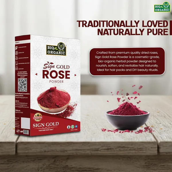 Sign_Gold_Bio_Organic_Organic_100%_Herbal_Rose_Powder_For_Natural_Hair_Coloring,_Organic_Rose_Powder_Protects_Hair_From_Damage_-_100_Gm