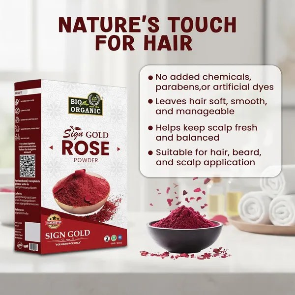 Sign_Gold_Bio_Organic_Organic_100%_Herbal_Rose_Powder_For_Natural_Hair_Coloring,_Organic_Rose_Powder_Protects_Hair_From_Damage_-_100_Gm