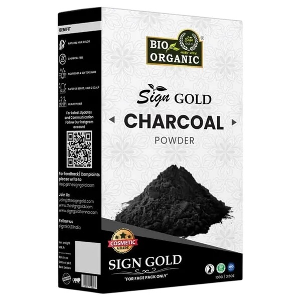Sign_Gold_Bio_Organic_Activated_Charcoal_Powder_(100G)_-_100%_Natural,_Detoxifies_&_Removes_Impurities,_For_Radiant_Skin