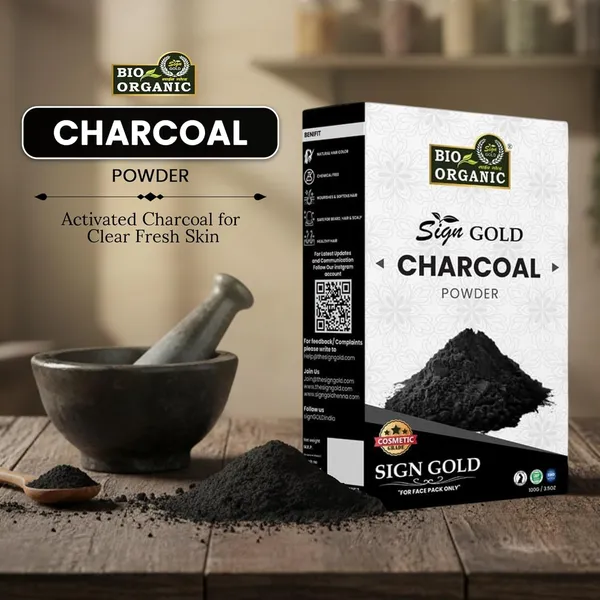 Sign_Gold_Bio_Organic_Activated_Charcoal_Powder_(100G)_-_100%_Natural,_Detoxifies_&_Removes_Impurities,_For_Radiant_Skin