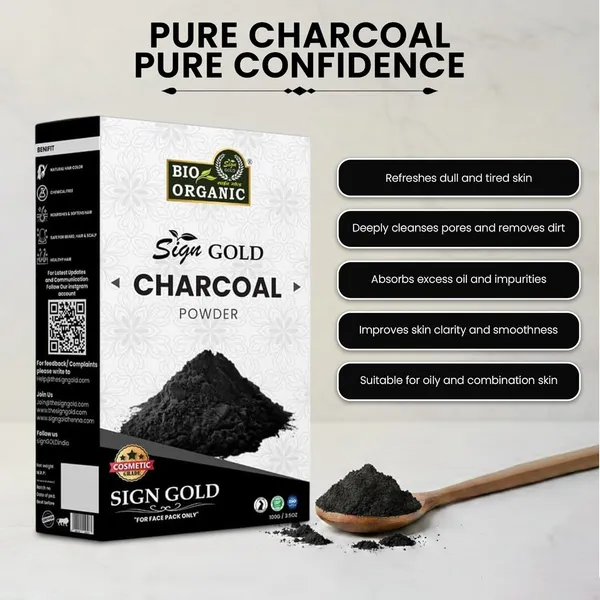 Sign_Gold_Bio_Organic_Activated_Charcoal_Powder_(100G)_-_100%_Natural,_Detoxifies_&_Removes_Impurities,_For_Radiant_Skin