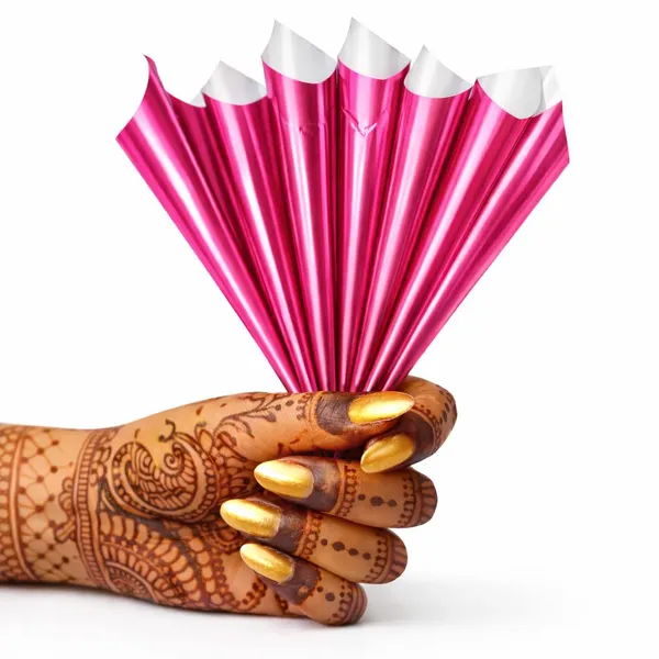Empty_Mehendi_Cones_-_Pre_Rolled_||_Frozen_Cellophane_With_03.38Mm_Tip_Size_||_Ready_To_Fill_And_Use_||_Hand_Made_||_Mehandi_Cone_Cover_Transprent_Cover_Sheet_7"*9"_||_Prerolled_Pink_Henna_Cone_24_Pcs