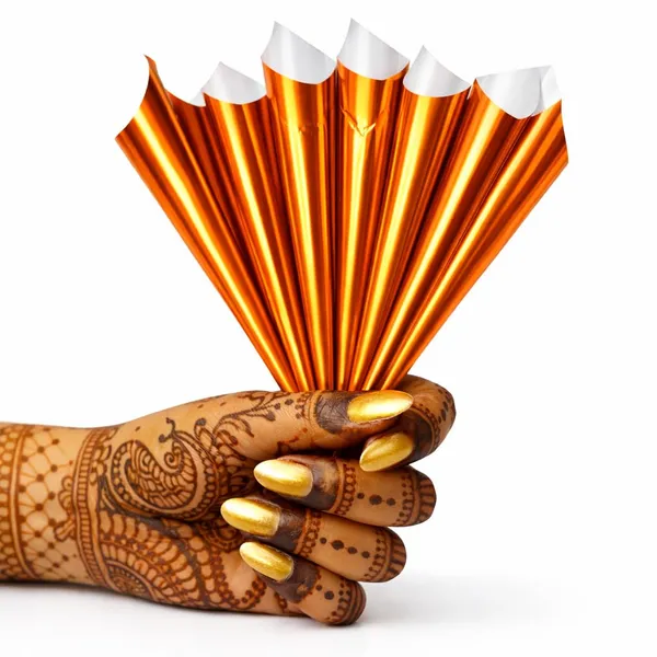 Mehandi_Cone_Cover_Empty_Orange_Coloure_Cover_Empty_Mehendi_Cones_-_Pre_Rolled_||_Heart_Printed_Cellophane_Sheet_||_Ready_To_Fill_And_Use_||_Hand_Made_(Pack_Of_24_Pcs.)