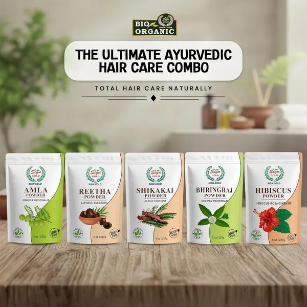 Sign_Gold_Bio_Organic_Amla,_Reetha,_Shikakai,_Bhringraj_&_Hibiscus_Powder_For_Hair_Care_|_All_Hair_Type_Wash,_Healthy_Scalp,_Nourishment,_Mask,_Control_Dandruff,_Hairfall_|_227Gram_Each_(Pack_Of_5)_(Total_1135Gm)