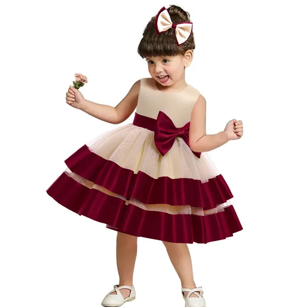 Maroon_Beautiful_Multi_Frill_Party_Dress_Frock