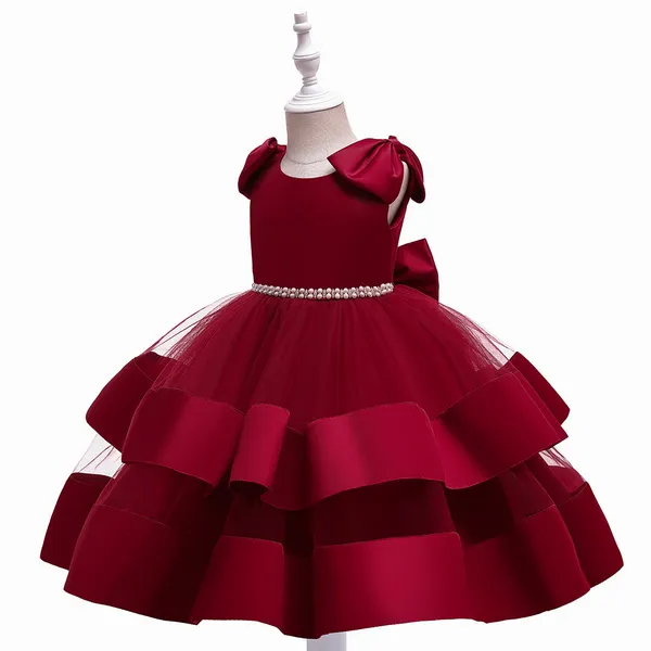 Maroon_Beautiful_Multi_Frill_Party_Dress_Frock
