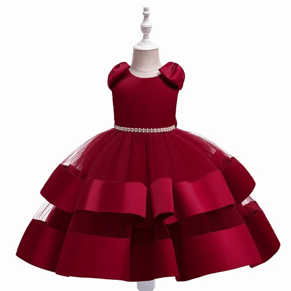 Maroon_Beautiful_Multi_Frill_Party_Dress_Frock
