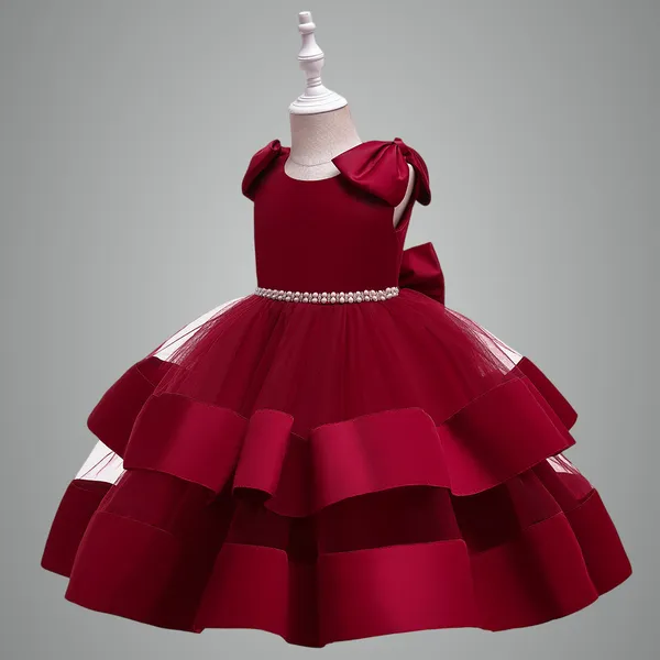 Maroon_Beautiful_Multi_Frill_Party_Dress_Frock