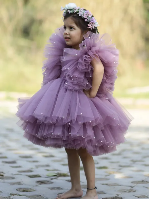 Lavendar_Birthday_Party_Dress_With_Puff_Shoulders