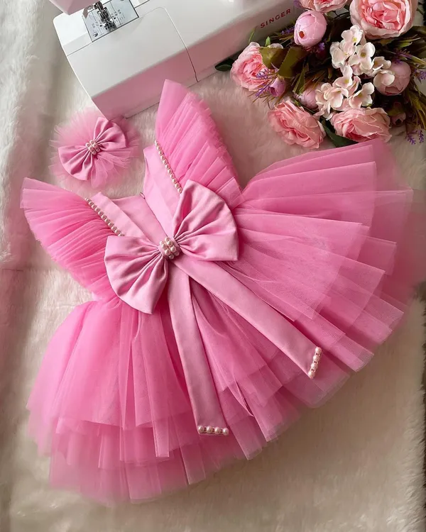 Pink_Birthday_Party_Dress_With_Wing_Shoulders