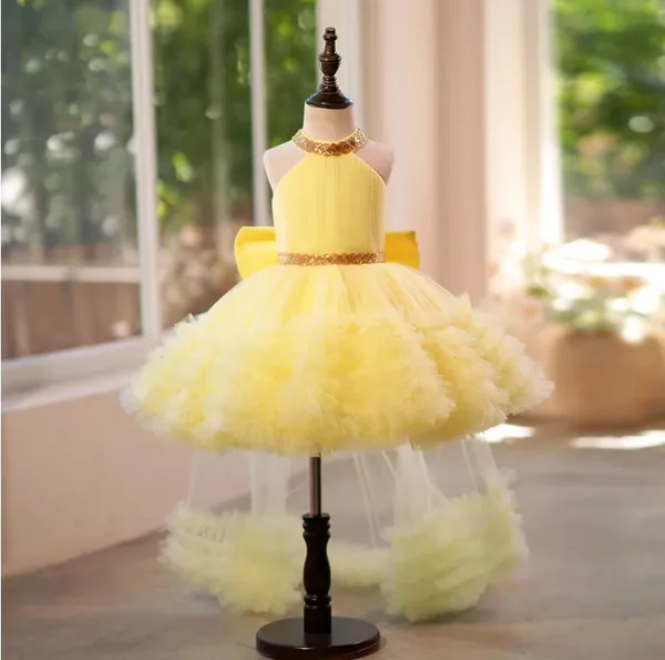 Yellow_Fluffy_Beaded_Birthday_Party_Dress_With_Trail