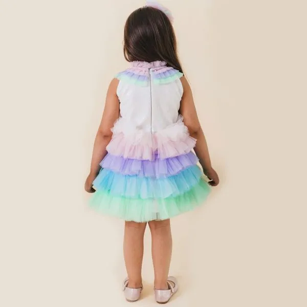 Multicolor_Handmade_Fluffy_Designer_Net_And_Satin_Frock_For_Birthday_Purposes