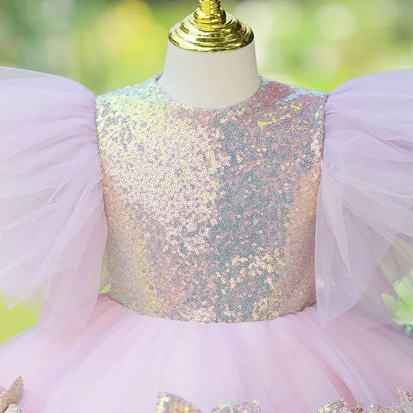 Pink_Sequin_Birthday_Party_Dress_With_Wing_Shoulders