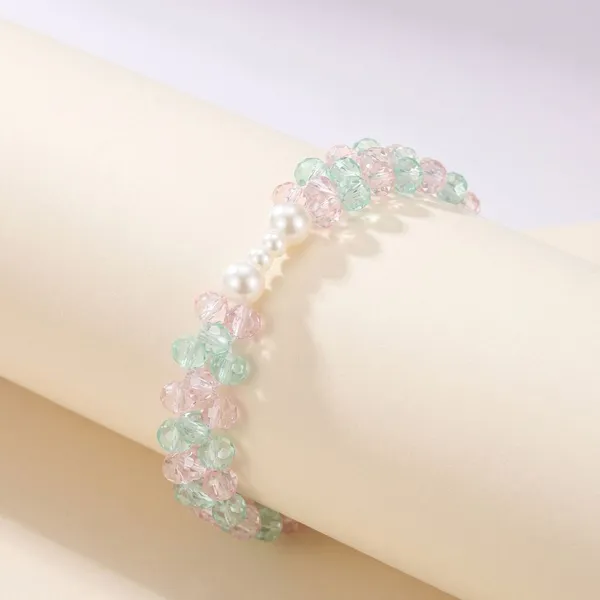 Handcrafted_Pastel_Floral_Hand_Chain_Bracelet_With_Pearl_Beads