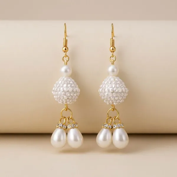 Handcrafted_Elegant_Pearl_Drop_Earrings_With_Gold_Tone_Finish