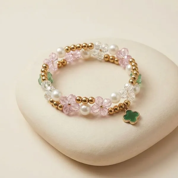 Handcrafted_Elegant_Pearl_And_Crystal_Beaded_Bracelet_Set___Pack_Of_2