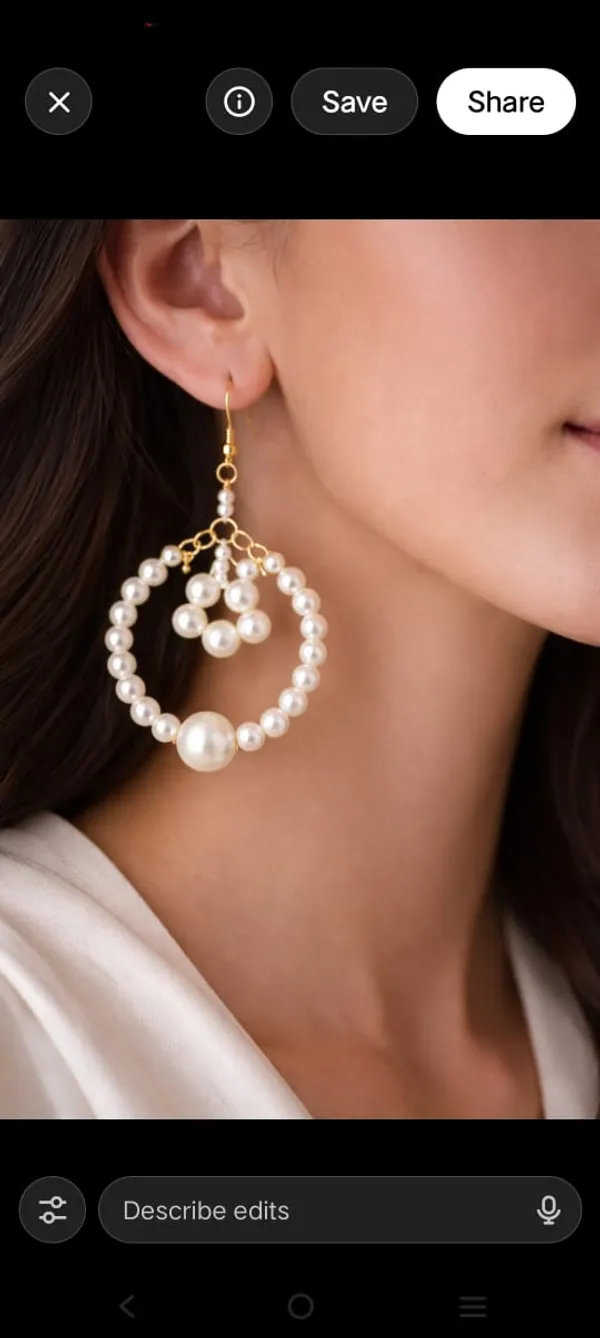 Handcrafted_Elegant_Pearl_Circle_Hoop_Earrings_With_Gold_Tone_Finish