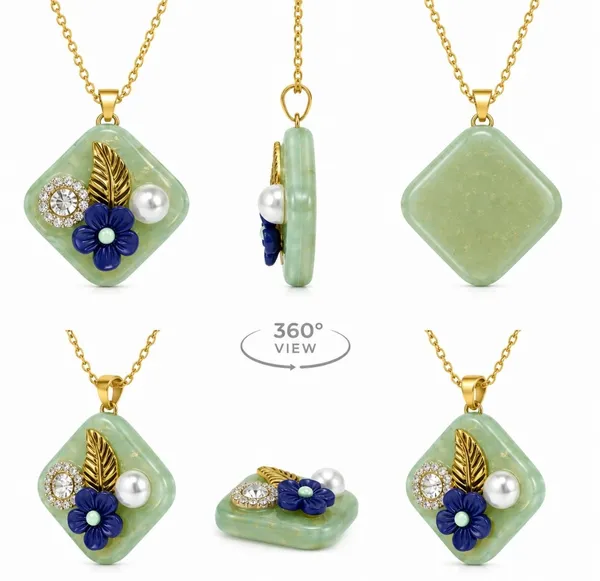 Sea_Green_Pastel_Colour_MONALISA_Pendent_with__Chain