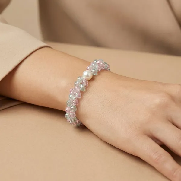 Handcrafted_Pink_Crystal_And_Pearl_Beaded_Bracelet___Elegant_Handcrafted_Jewelry