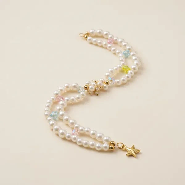 Handcrafted_Elegant_Pearl_Bracelet_With_Golden_Charms_And_Beads