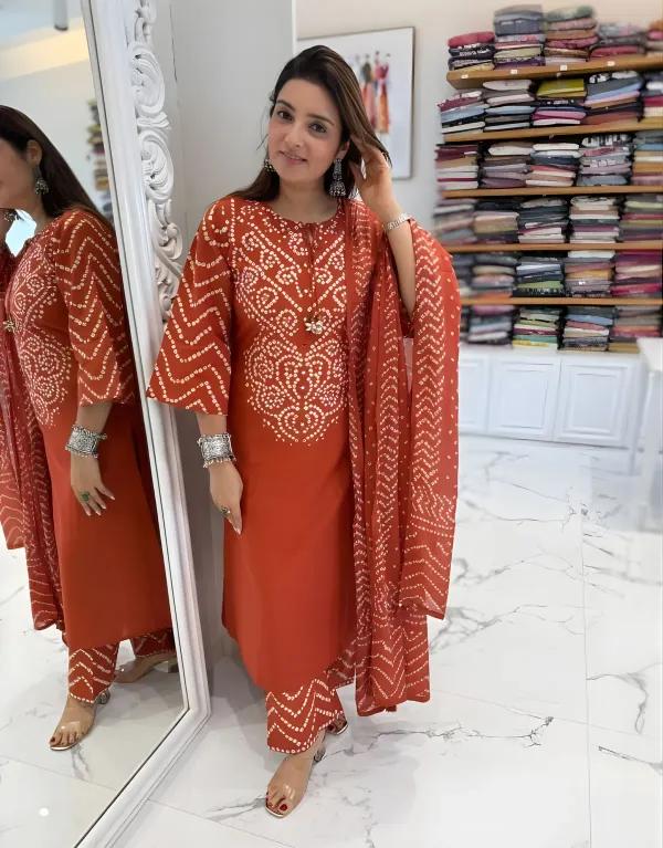 Gangori_Bandhej_Orange_Kurta_Set