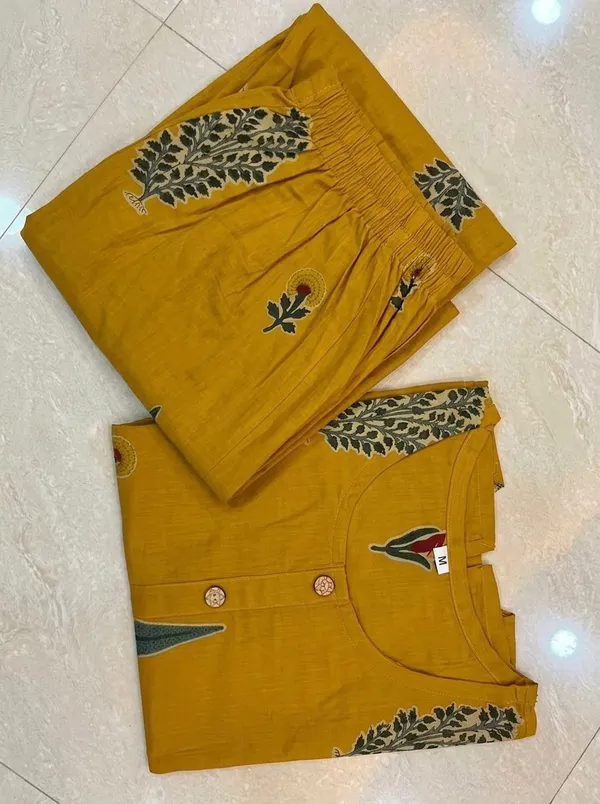 Yellow_Ethnic_Crop_Top_and_Flared_Skirt_Set