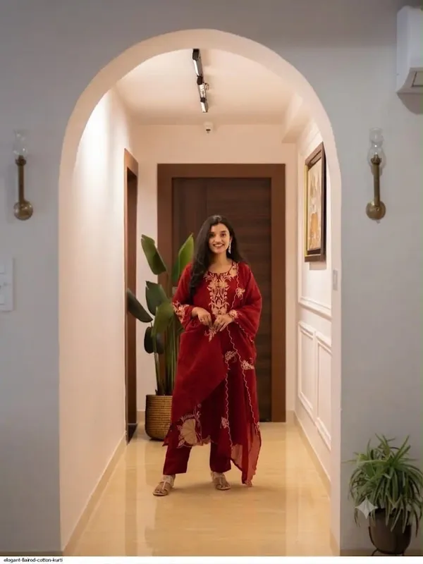 Opela_Embroidery_Suit_Set_for_Women_with_Elegant_Design_|Kurta,_Pant_&_Dupatta_Set_|_Regular_Fit,_Sweetheart_Neck,_3/4_Sleeve_|_Ideal_for_Casual_Outings,_Party,_Festivals