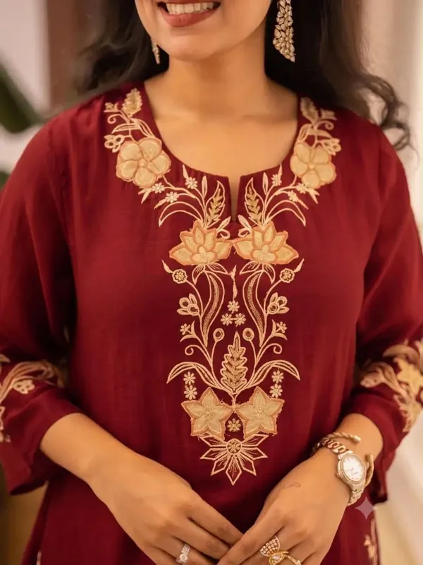 Opela_Embroidery_Suit_Set_for_Women_with_Elegant_Design_|Kurta,_Pant_&_Dupatta_Set_|_Regular_Fit,_Sweetheart_Neck,_3/4_Sleeve_|_Ideal_for_Casual_Outings,_Party,_Festivals