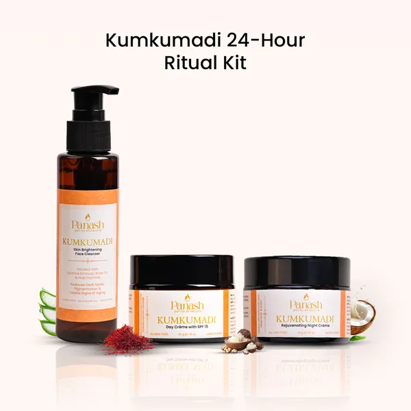 Kumkumadi_24_Hour_Ritual_Kit_Face_Cleanser_Day_Night_Cream_For_Unisex(Pack_of_3)