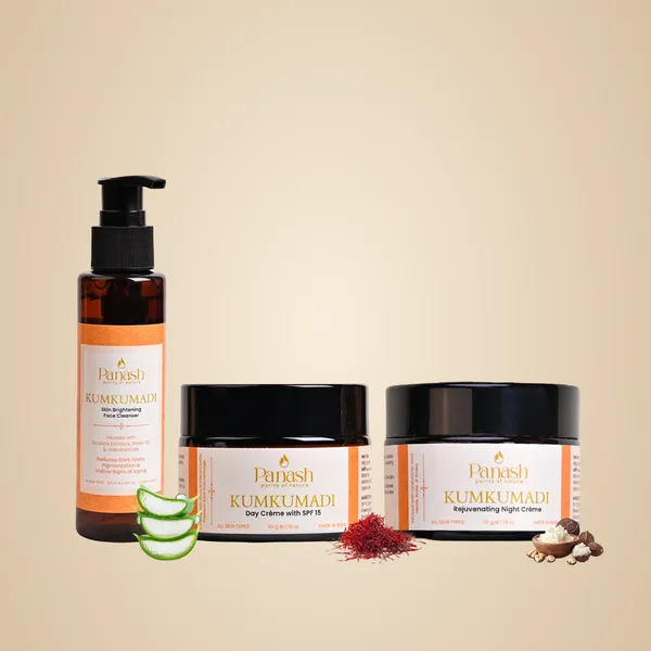 Kumkumadi_Brightening_Kit_Face_Cleanser_Day_Night_Cream_For_Unisex(Pack_of_3)